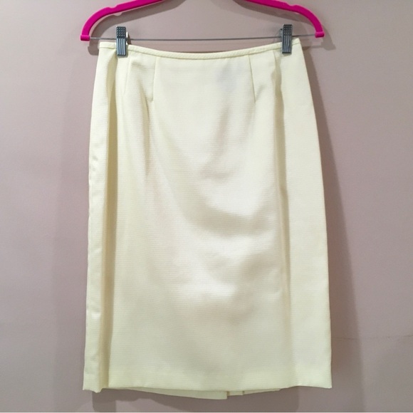 NIPON BOUTIQUE 3 PIECE YELLOW DRESS SUIT WITH SKIRT, TANKTOP & JACKET Size 4 - Picture 6 of 13